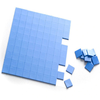 Heatproof Blue Silicone Thermal Pad Anti Insulation Tensile Strength 0.4 KN/M